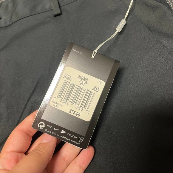 Nike Mens Dri Fit Tech Flat Front Golf Pants Size  35x32  319685-012 black - Picture 3 of 5